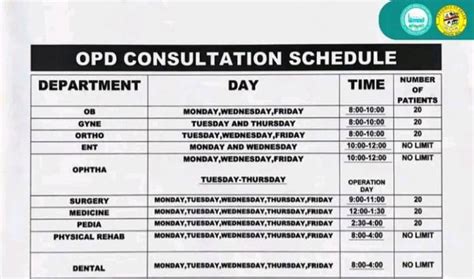 evrmc opd schedule